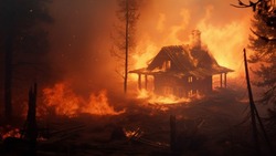 Четырнадцать человек тушили жилой дом в Южно-Курильске 