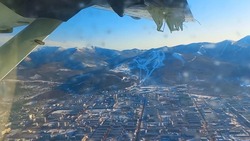 Вид из самолета: полет над Сахалином. Рейс Южно-Сахалинск — Александровск-Сахалинский и обратно
