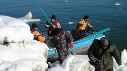 Спасатели сняли с льдины двоих рыбаков. Других не могут найти
