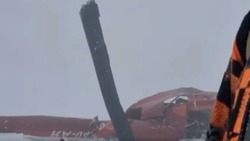 Очевидцы сняли место крушения вертолета Robinson на Сахалине