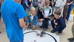 Дети устроили робо-сумо на площадке «Крыльев Сахалина» 19 августа