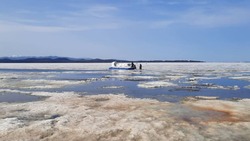 Спасатели сняли 50 рыбаков-любителей с дрейфующей льдины на юге Сахалина