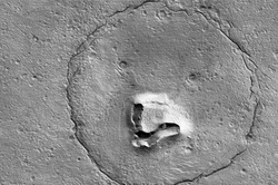 Голову медведя сфотографировал спутник NASA на поверхности Марса